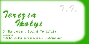 terezia ipolyi business card